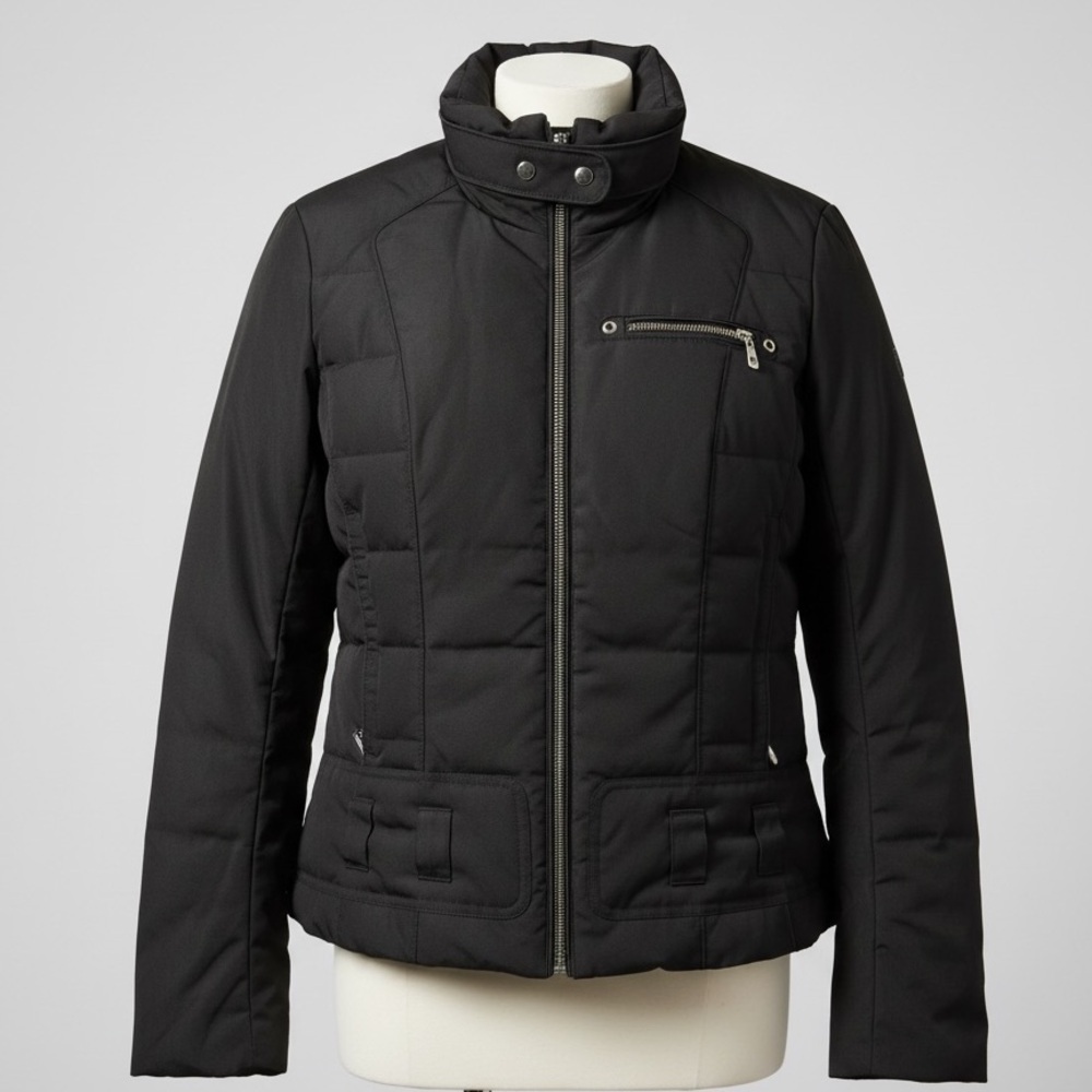 Tommy Hilfiger Women’s Black Puffer Jacket Size L Zip Up